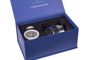 12級淋浴過濾器(qì)包裝盒 翻蓋禮盒包裝 加厚灰闆堅固耐用(yòng)