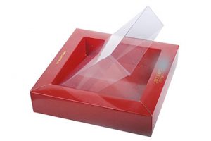 美(měi)容産品包裝盒 方形折疊底盒 配透明(míng)罩方便展示産品 燙金(jīn)LOGO